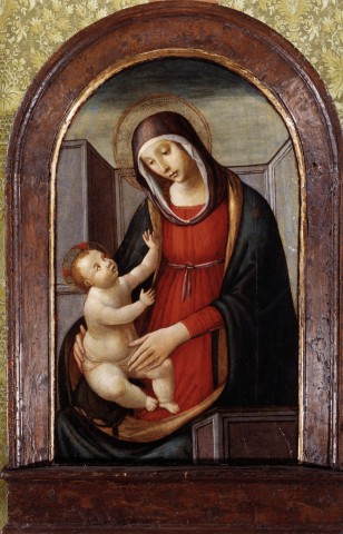 Zangheri, Giampiero — Maestro di Marradi - sec. XV - Madonna con Bambino in trono — insieme